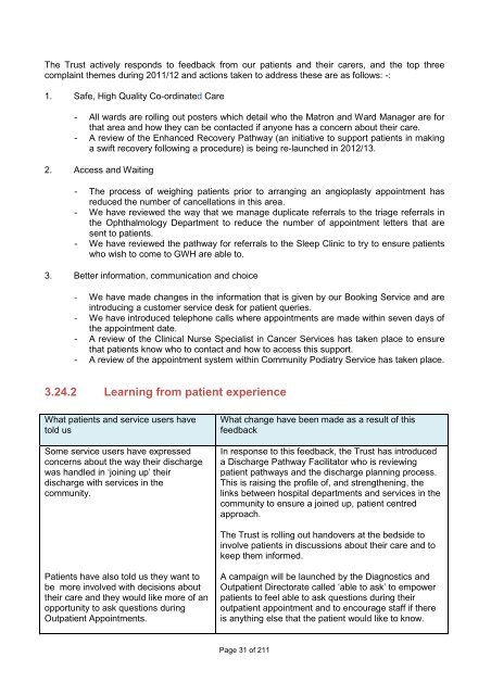 Annual Report and Accounts - The Great Western Hospital