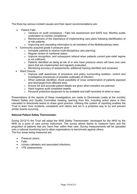 Annual Report and Accounts - The Great Western Hospital