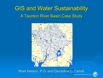 GIS and Water Sustainability - Groundwater Protection Council
