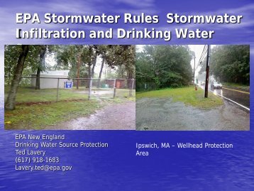 EPA Stormwater Rules Stormwater Infiltration and Drinking Water ...