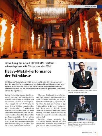 Heavy-Metal-Performance der Extraklasse - Buderus Edelstahl Gmbh