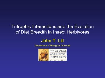 Tritrophic Interactions and the Evolution of Diet Breadth in Insect ...