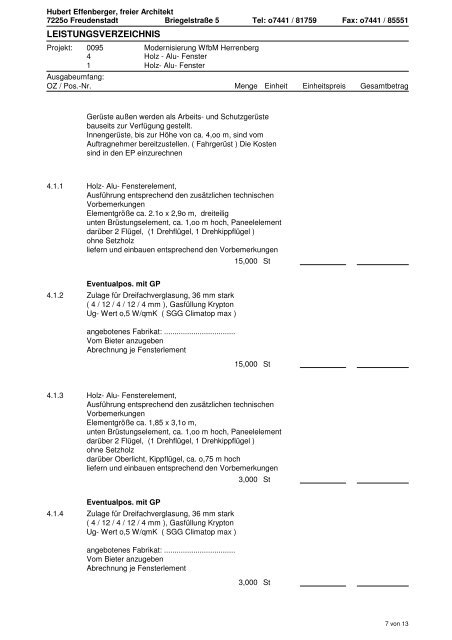 Aufforderung zur Angebotsabgabe - GWW