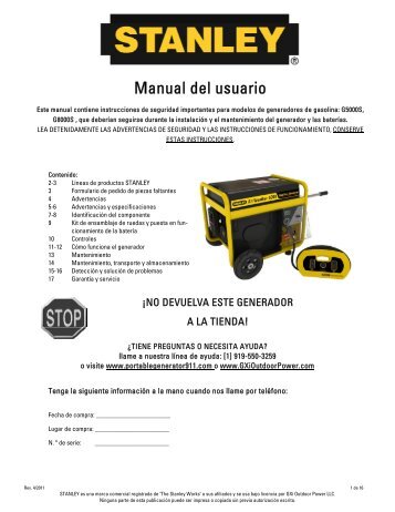 STANLEY Generator Owner's Manual 10May2010_SPA