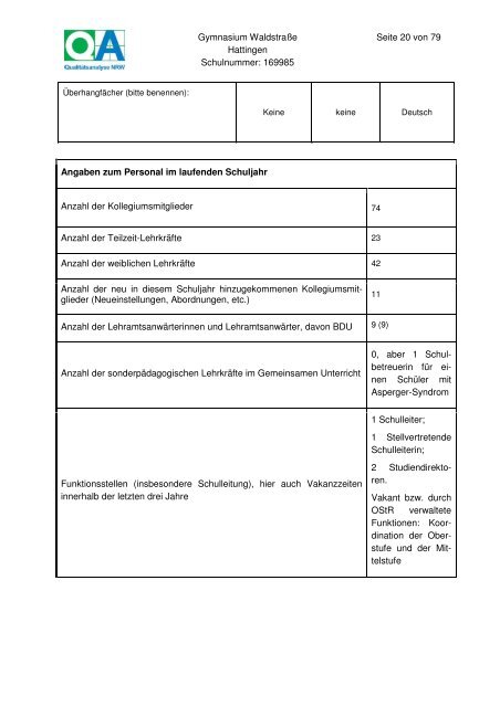 endgültiger bericht gy_waldstr_hattingen - Gymnasium Waldstraße