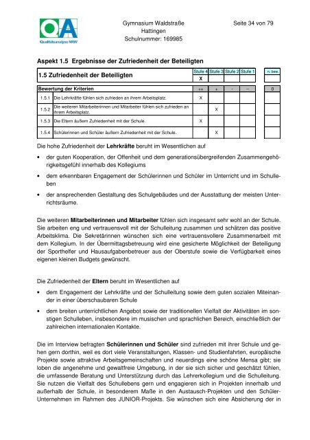 endgültiger bericht gy_waldstr_hattingen - Gymnasium Waldstraße