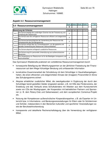 endgültiger bericht gy_waldstr_hattingen - Gymnasium Waldstraße