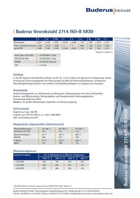 l 2714 ISO-B MOD - Buderus Edelstahl Gmbh