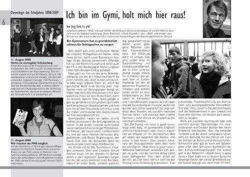 Jahresbericht 2008/09 - Gymnasium Liestal