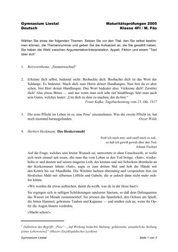 Deutsch 4FI 2005.pdf - Gymnasium Liestal