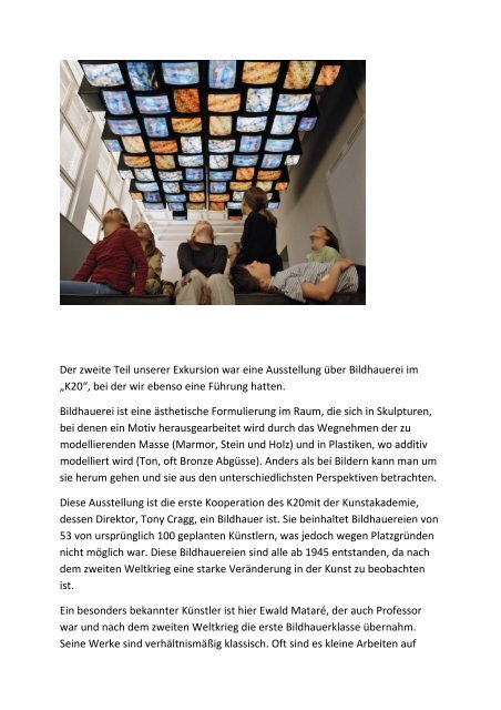 Exkursion zum K20 und Museum Kunstpalast - Gymnasium ...