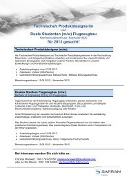 Duales Studium Flugzeugbau, Technischer Produktdesigner