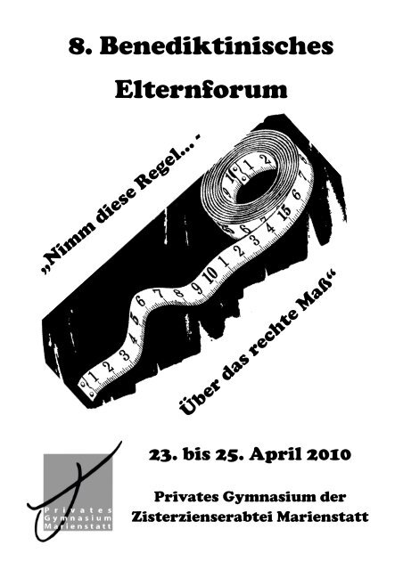 Einladung Elternforum 2010 - Gymnasium Marienstatt