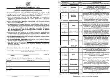 WahlzettelAGs2011-12 6b - Gymnasium Marienstatt