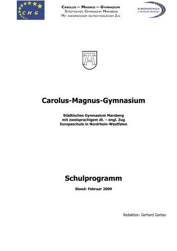 Carolus-Magnus-Gymnasium Schulprogramm - Gymnasium Marsberg