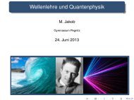 Wellenlehre und Quantenphysik - Gymnasium Pegnitz