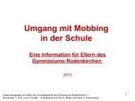 was ist mobbing - Gymnasium Rodenkirchen