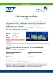 Informationsveranstaltung SAP - Gymnasium-Walldorf
