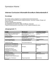 Informatik-SII - Gymnasium-Wanne