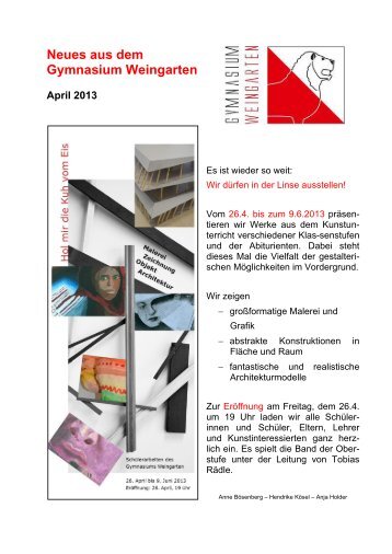 Ausgabe 2/2013 (April) - Gymnasium Weingarten