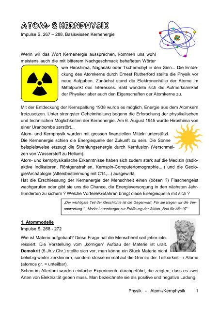 Atom- & Kernphysik, Radioaktivität, Kernenergie (29.10.11)