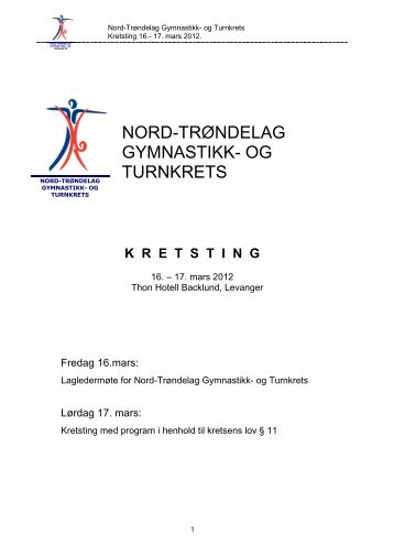 NORD-TRØNDELAG GYMNASTIKK- OG TURNKRETS - Norges ...