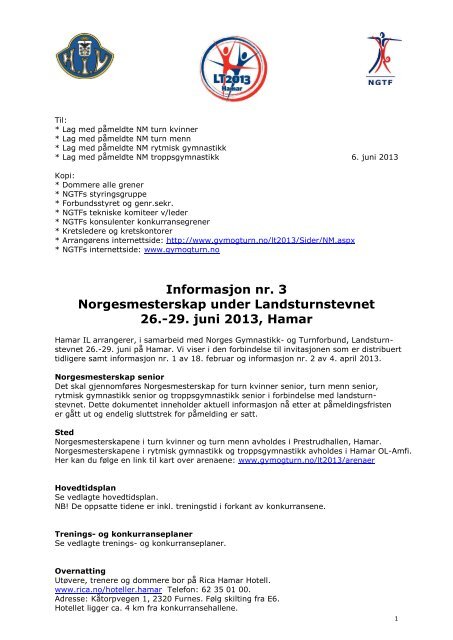 Norgesmesterskap - Norges gymnastikk og turnforbund