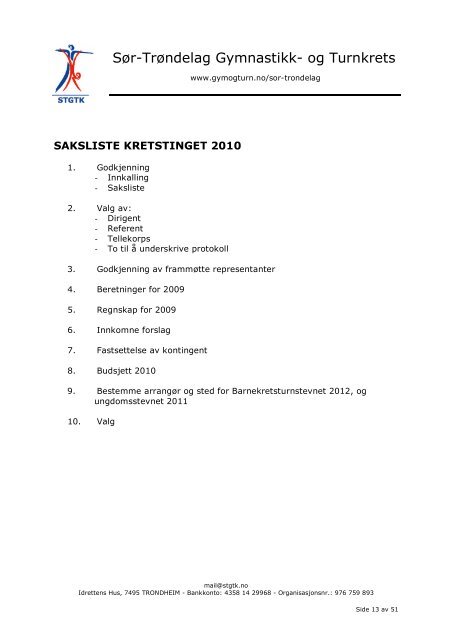Årsberetning 2009.pdf - Norges gymnastikk og turnforbund