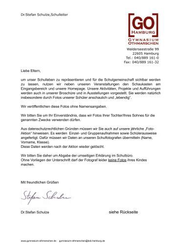 Einwilligung zur Veröffentlichung von persönlicher Daten ...