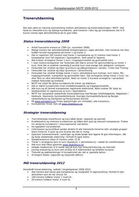 Kompetanseplan NGTF 2009-2012.pdf - Norges gymnastikk og ...