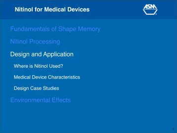 Nitinol for Medical Devices - Grado Zero Espace Srl