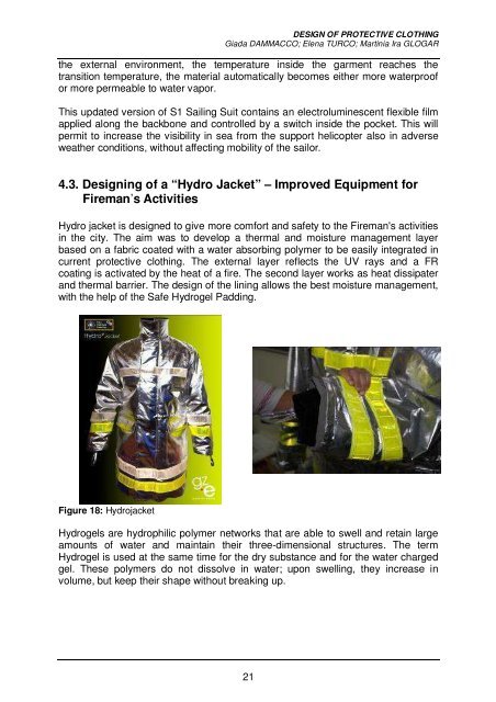 Protective Clothing Design - Grado Zero Espace Srl