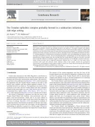 The Troodos ophiolitic complex probably formed in a subduction ...