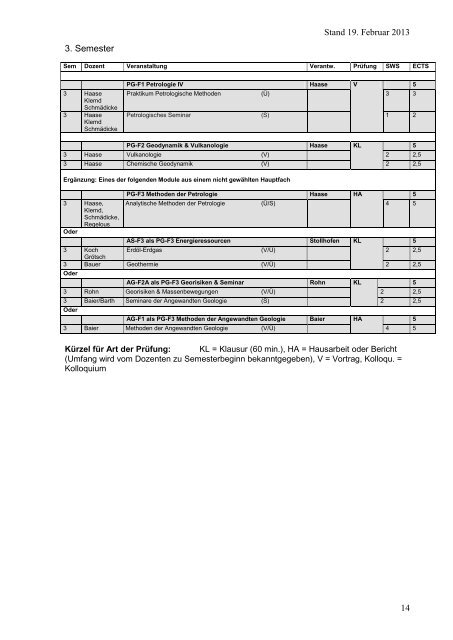 Masterstudiengang Geowissenschaften - GeoZentrum Nordbayern