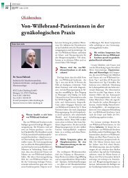 Von-Willebrand-Patientinnen in der gynäkologischen Praxis - Gzrr.de