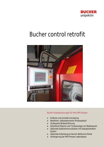 Bucher control retrofit - Bucher Unipektin AG