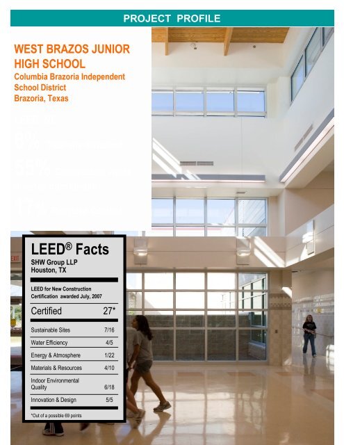 West Brazos Junior High School Case Study Houston