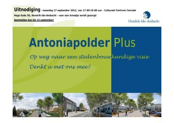 Uitnodiging Antoniapolder Plus - Hendrik-Ido-Ambacht