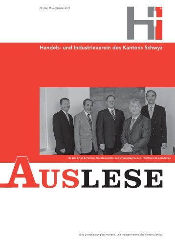 Auslese - beim Handels- und Industrieverein des Kantons Schwyz