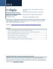 H-Diplo Roundtable on Martin Thomas. Violence and ... - H-Net