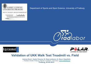 UKK Walk Test | Validation - H-P-COSMOS Sports and Medical