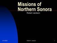 Missions of Northern Sonora - H-Net