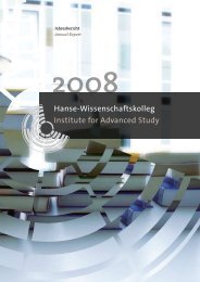 Jahresbericht 2008 (PDF) - Hanse-Wissenschaftskolleg