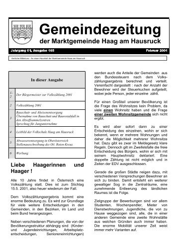 Ausgabe 165 - Feb. 2001 - Haag am Hausruck