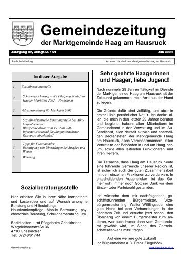 Ausgabe 181 - Juli 2002 - Haag am Hausruck
