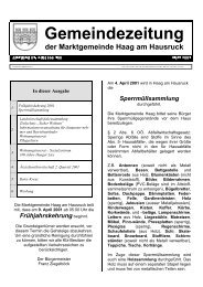 Ausgabe 166 - März 2001 - Haag am Hausruck