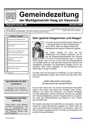 Ausgabe 198 - Nov. 2003 - Haag am Hausruck