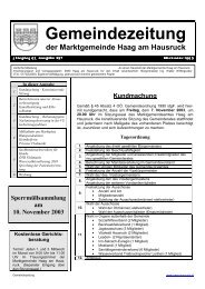 Ausgabe 197 - Nov. 2003 - Haag am Hausruck