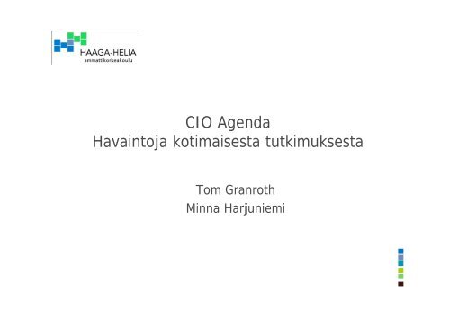 CIO Kotimainen tutkimus - HAAGA-HELIA ammattikorkeakoulu