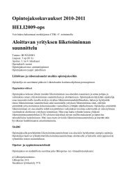 Liiketalouden ko, Helsinki - ops 2009 - HAAGA-HELIA ...